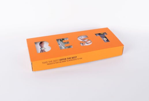 Gift Box for 4 LOVE & BEST Cans Orange - 10 Units